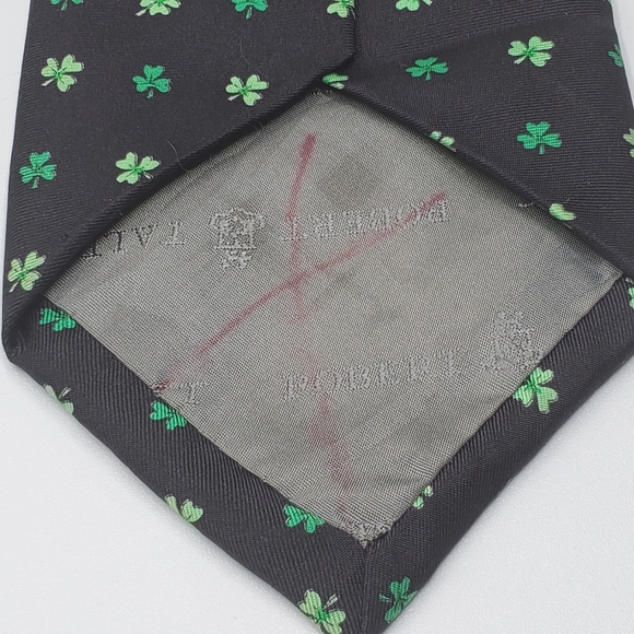 🍀 4 leaf clover☘️ Robert Talbot / Howard & Miller Lucky Collab  necktie - Picture 4 of 13